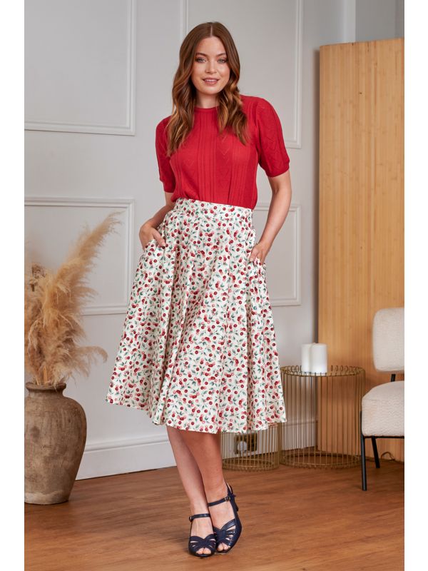 Banned Retro 50s Ruby Heart Jumper-Red