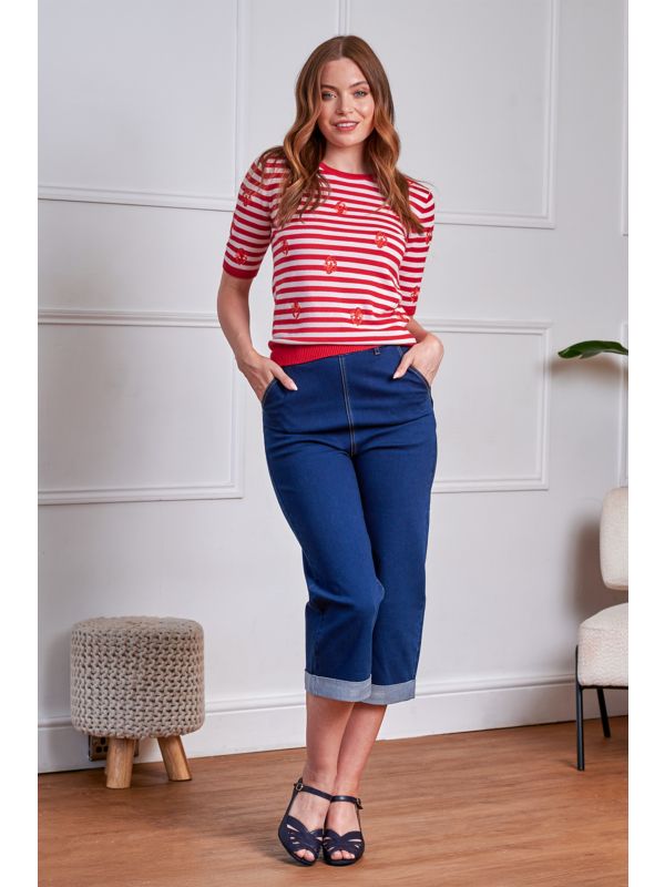 Banned Retro 50s Ruby Lobster Love Jumper-Red