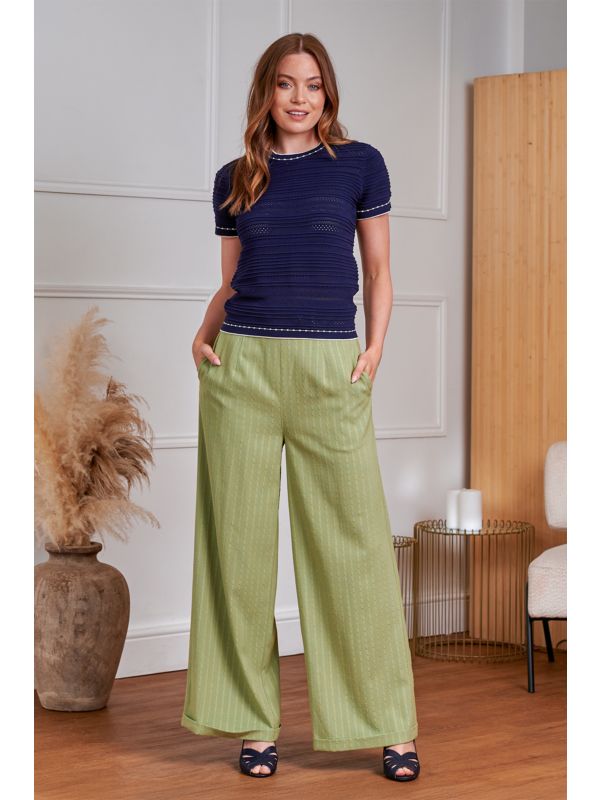 Banned Retro 40s Bonnie Rope Trouser-Green