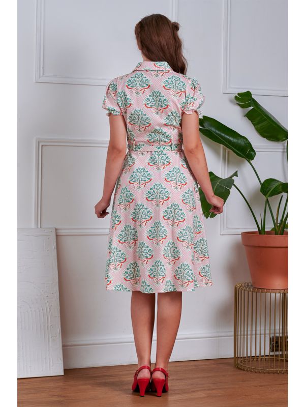 Banned Retro 50s Star Folk P|ink Dress-Pink