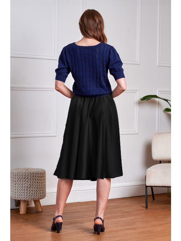 BANNED Legacy 1950s Circle Panel Skirt | Vintage Style Swing Skirt-Black