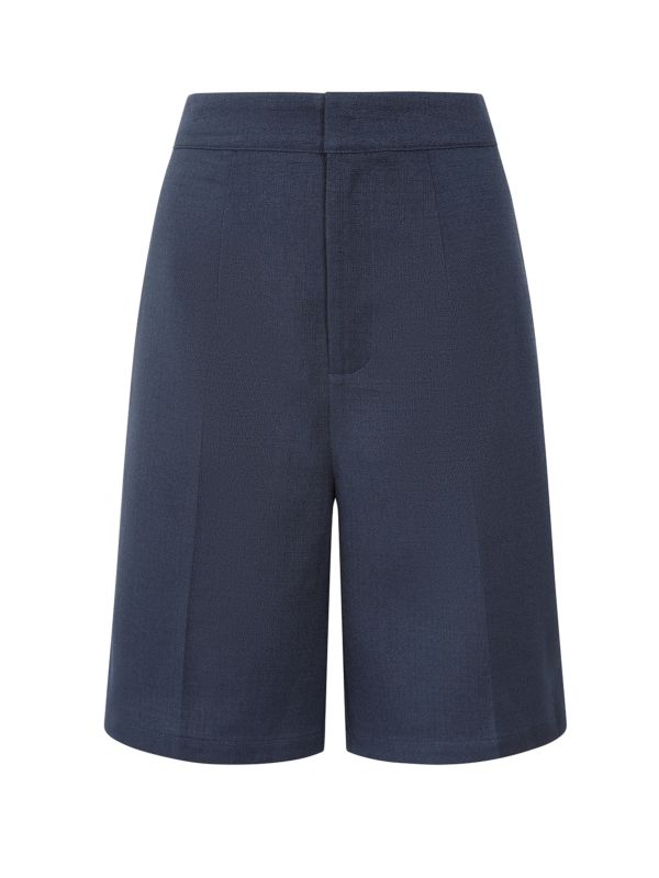 Banned Retro 40's Betty Boo Texture Shorts-Navy