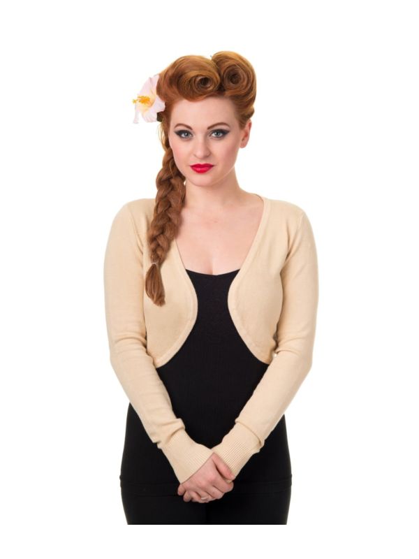 Banned Retro 1950's Flickers Anna Bolero Off White