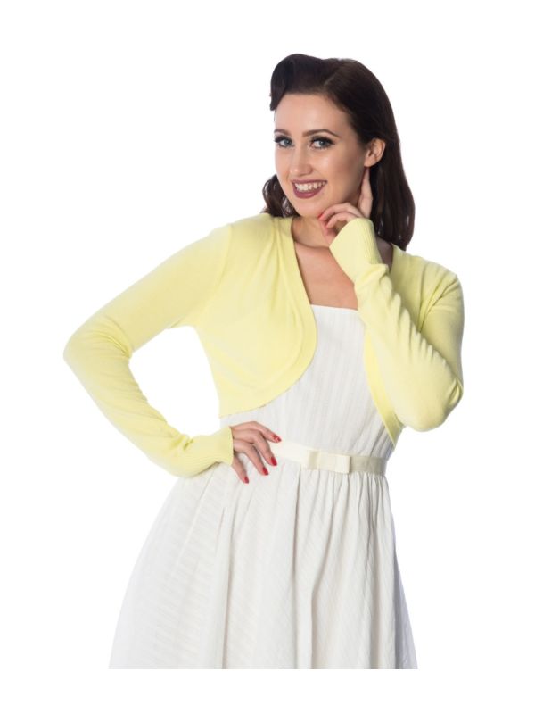 Banned Retro 1950's Flickers Anna Bolero Yellow