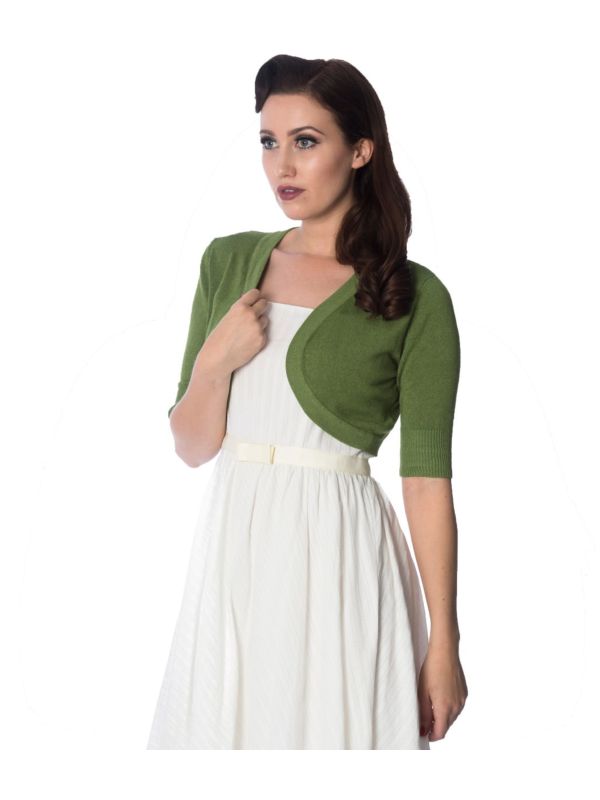 Banned Retro 1950's Hudson Anna Bolero Apple Green