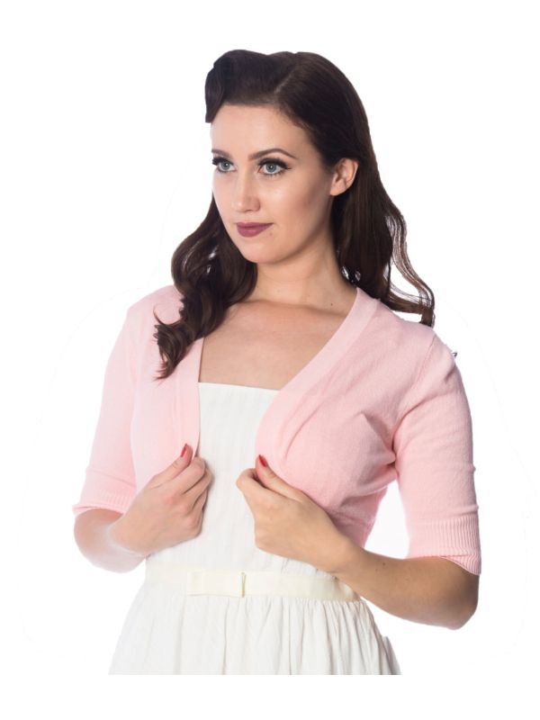 Banned Retro 1950's Hudson Anna Bolero Rose Pink