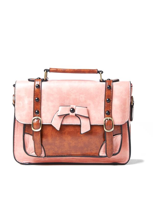 BUCKLE WITH BOW RETRO HANDBAG