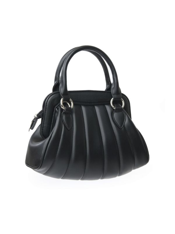 BANNED Audrey Quilted 1940s-Inspired Handbag | Sustainable Vintage Style-Black-One Size