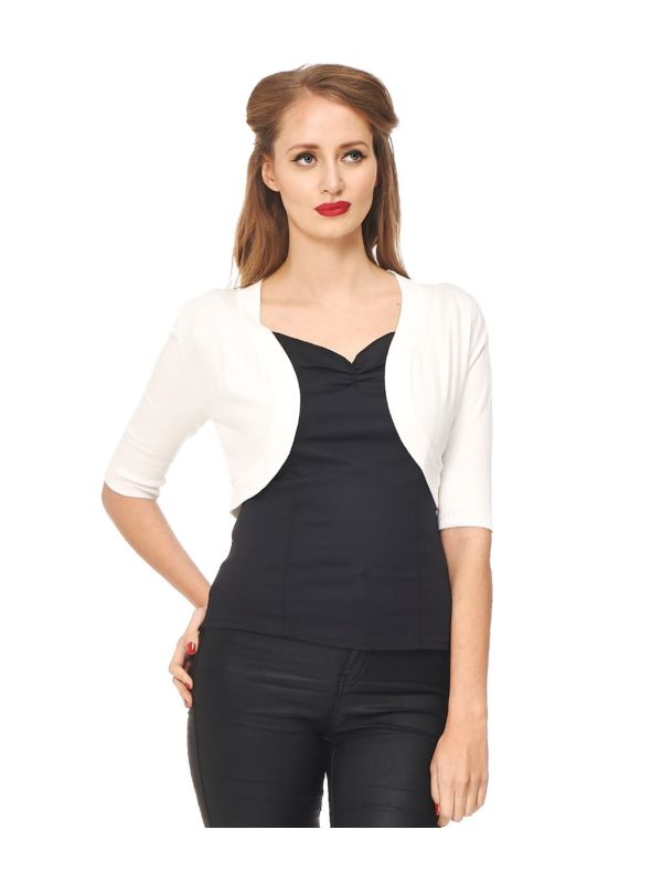 Banned Retro 1950's Hudson Anna Bolero Off White