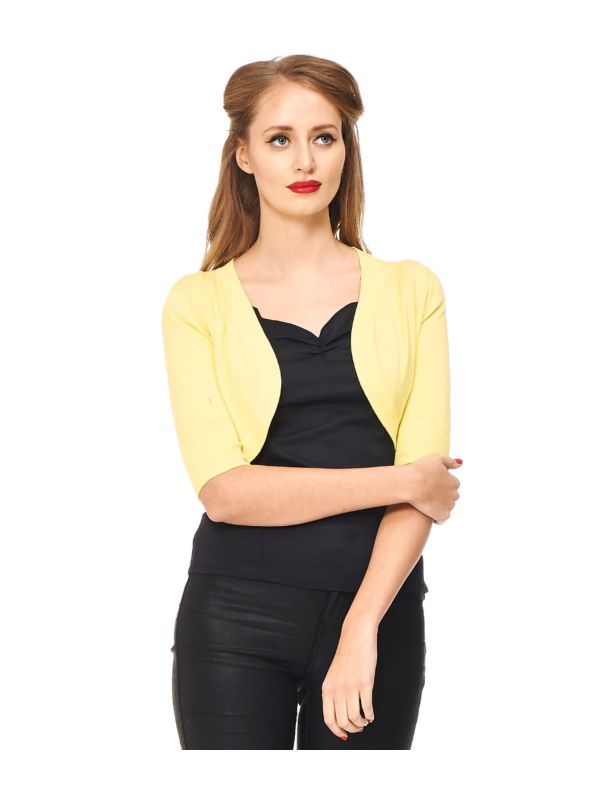 Banned Retro 1950's Hudson Anna Bolero Yellow
