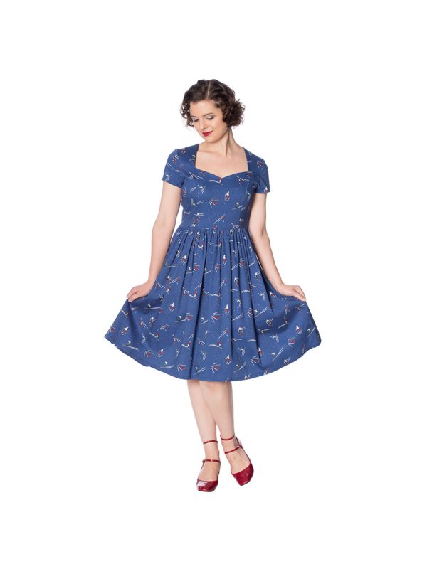 LET'S SKI FIT AND FLARE DRESS