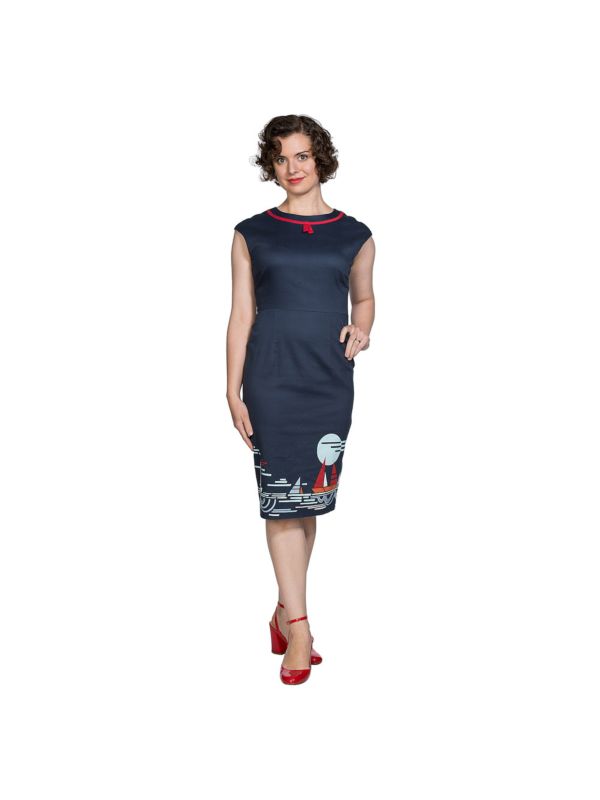 SUMMER SAIL PENCIL DRESS