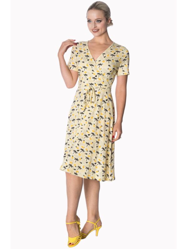 PALM SHADE WRAP DRESS