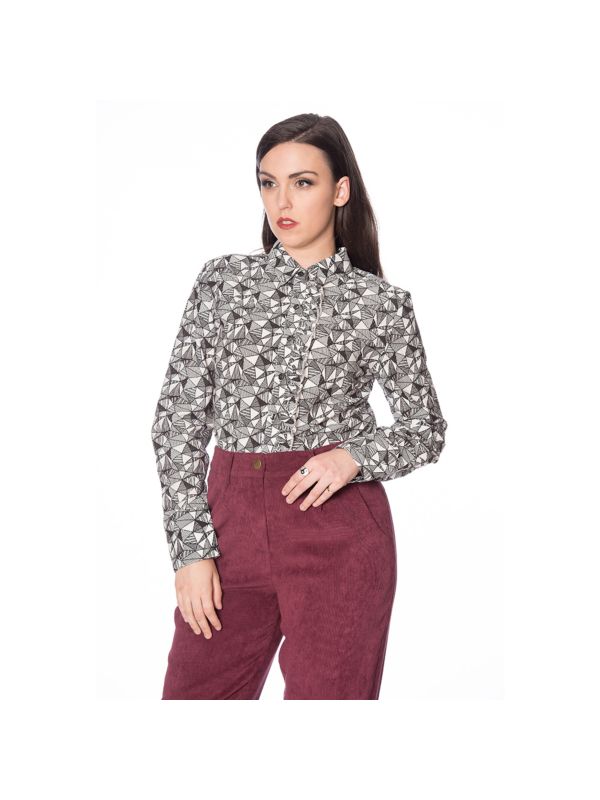 FRILL ME JACQUARD SHIRT