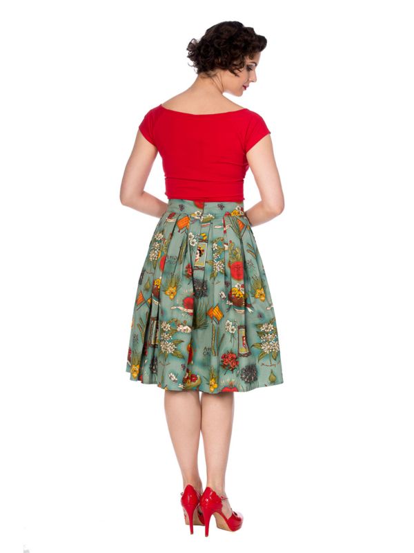 SUMMER MOON PLEATED SKIRT