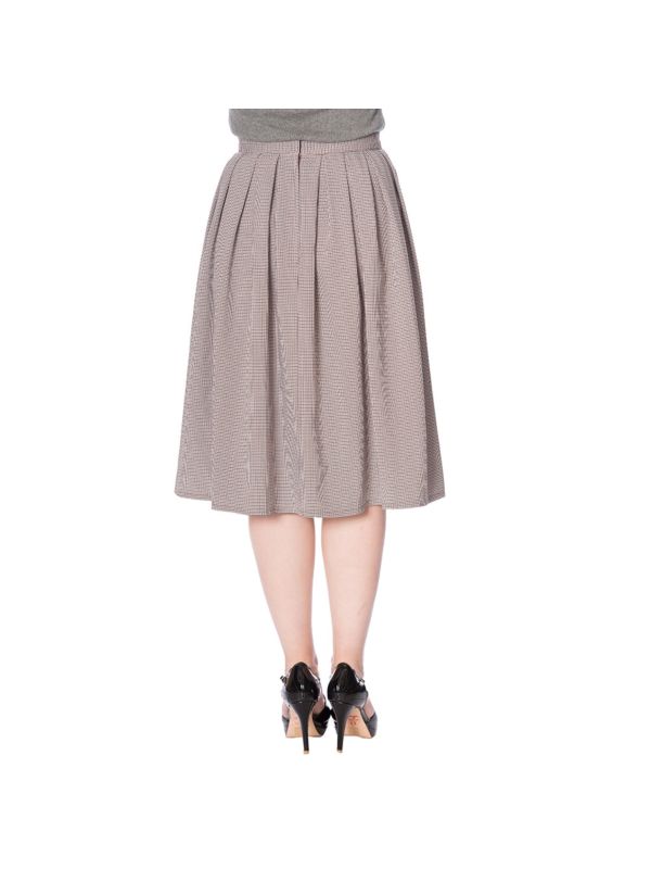 BETTY CHECK PLEAT SKIRT