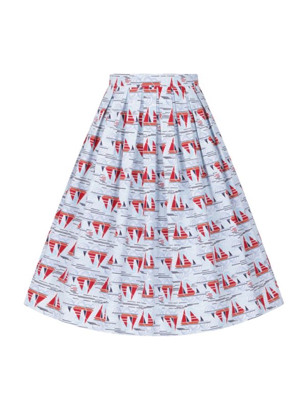 SAIL AWAY PLEAT SKIRT