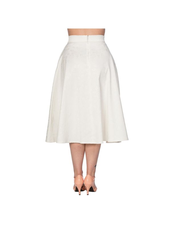 WHITE PREPPY SKIRT