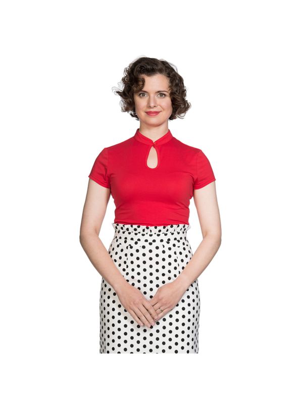 MANDARIN COLLAR TOP