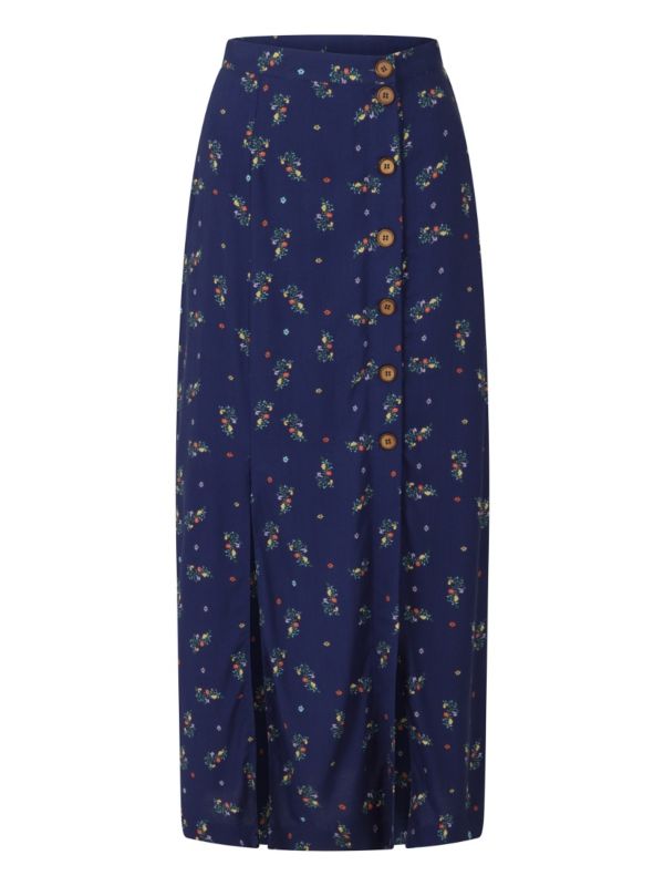 SPRING SPRIG PRINT LONG LINE  SKIRT