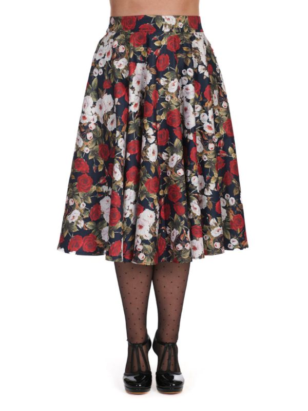 DARK ROSE SWING SKIRT