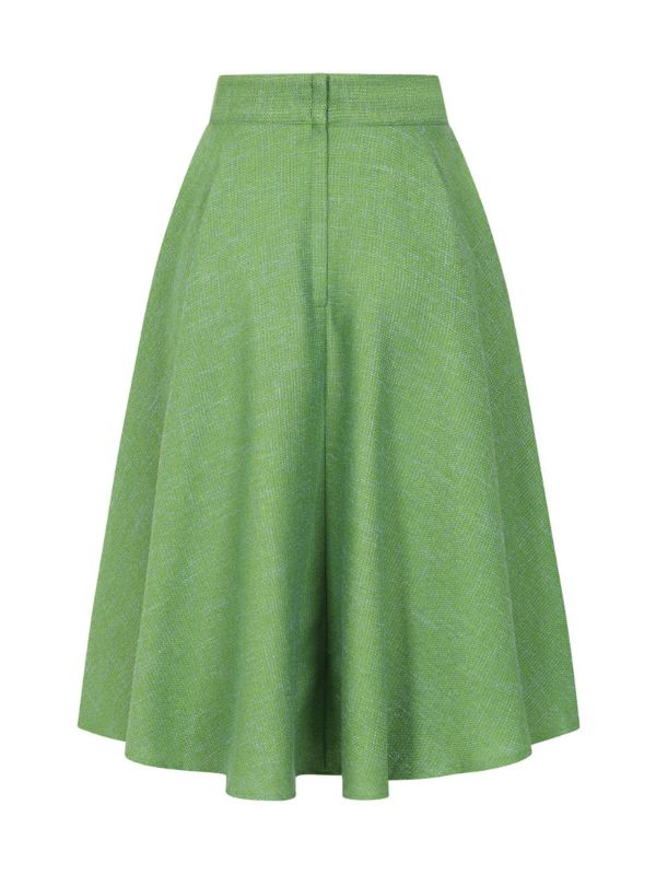 1950's Banned Retro Cary Green swing skirt-Green