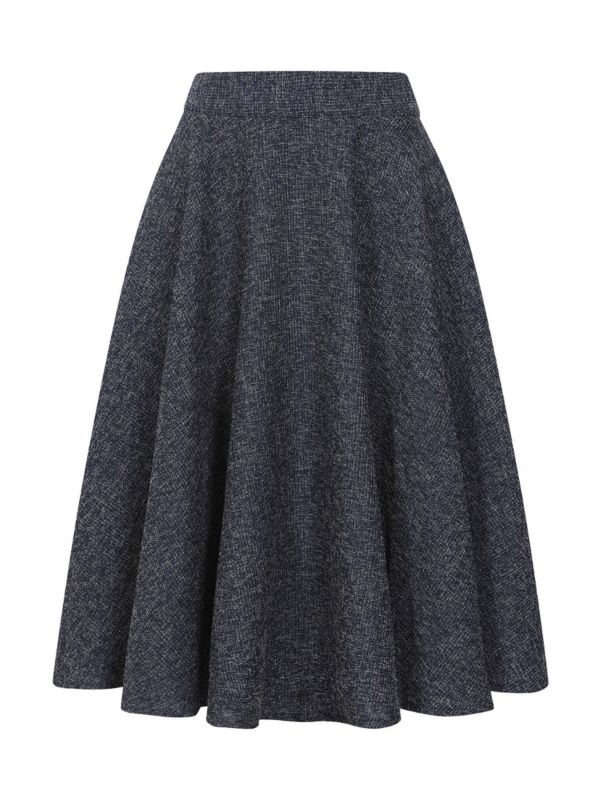 1950's Banned Retro Cary Green swing skirt-Navy