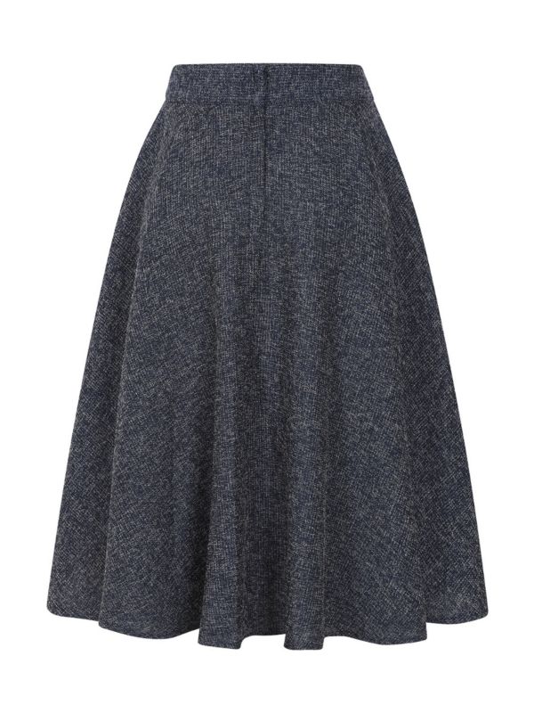1950's Banned Retro Cary Green swing skirt-Navy