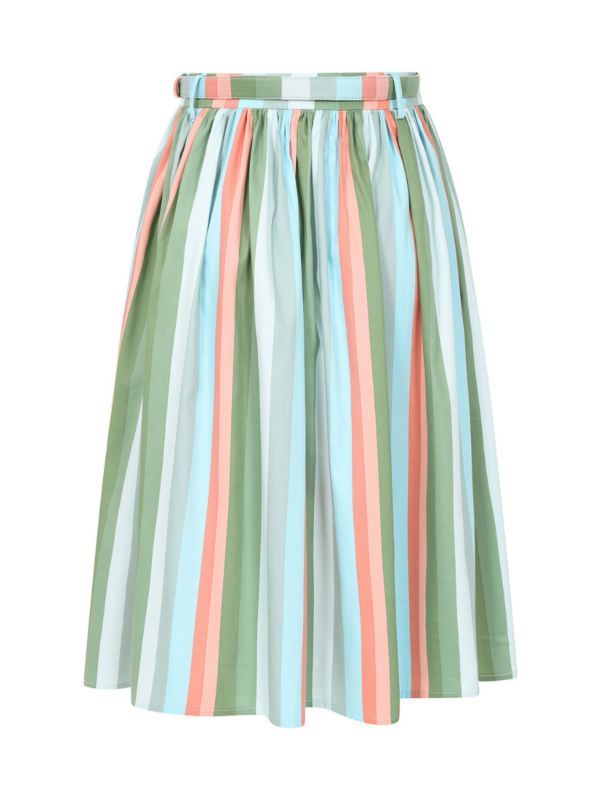 Mila lollipop stripes swing skirt Multicolor