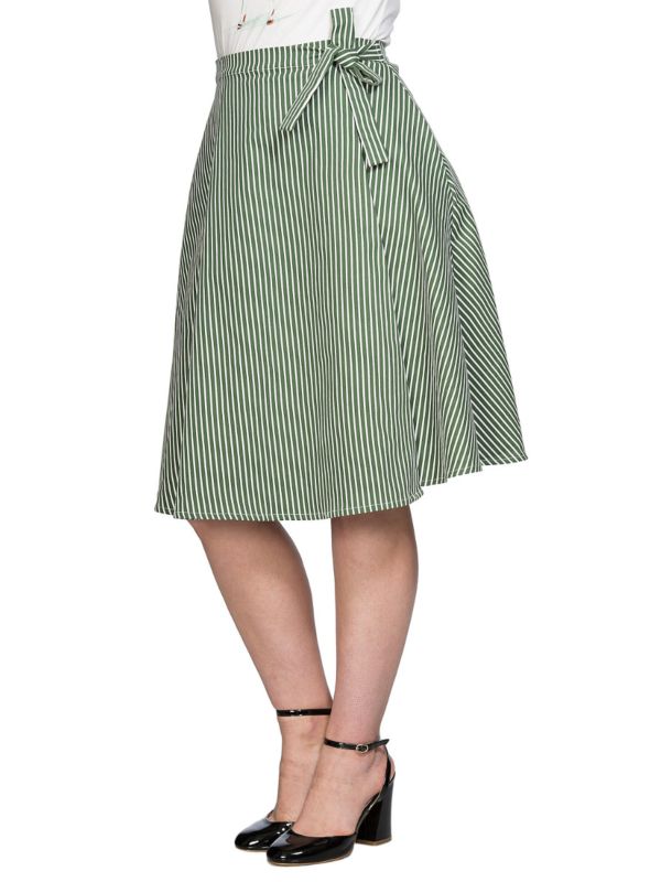 STRIPE AND RIPE WRAP SKIRT