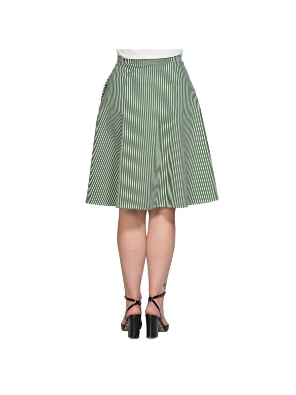 STRIPE AND RIPE WRAP SKIRT