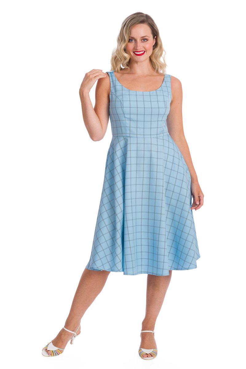 banned retro dress Elegant vintage dress women's winter dress made of tweed "Isobel" 