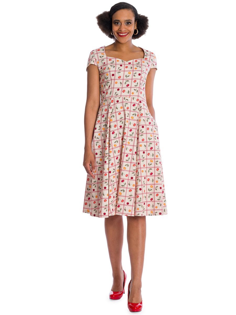 Banned Retro Country Cherry Brigitte Fit and Flare Dress