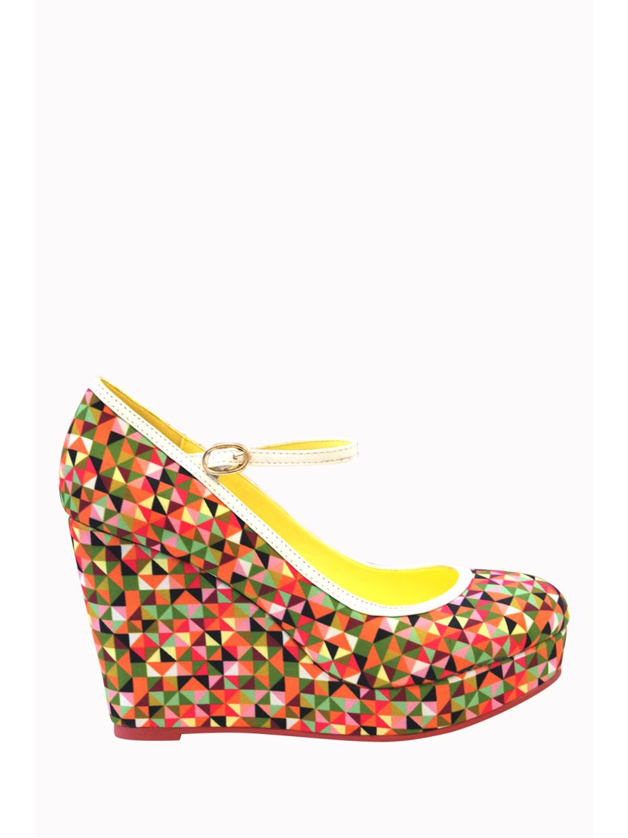 Mary Jane Wedge Pumps