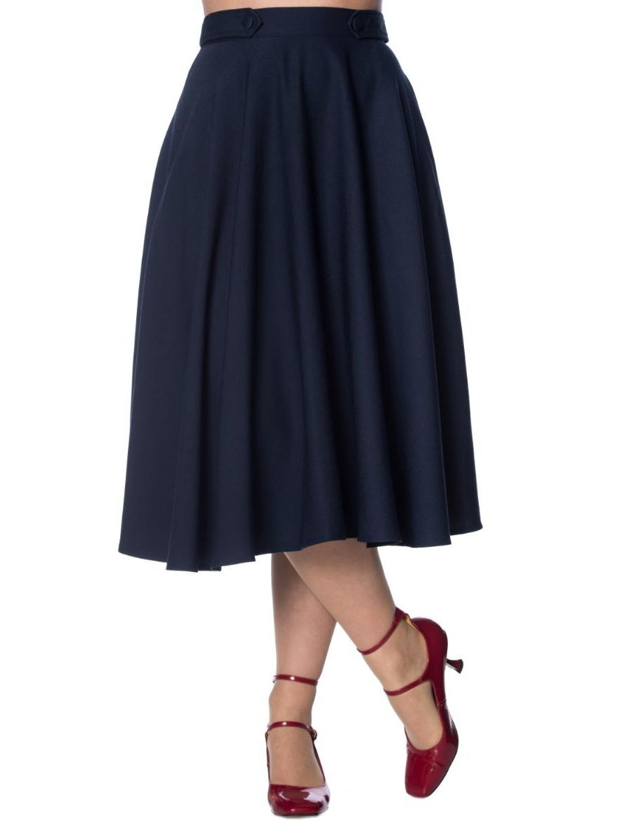 Banned Retro 1950's Di Di Swing Skirt With Pockets