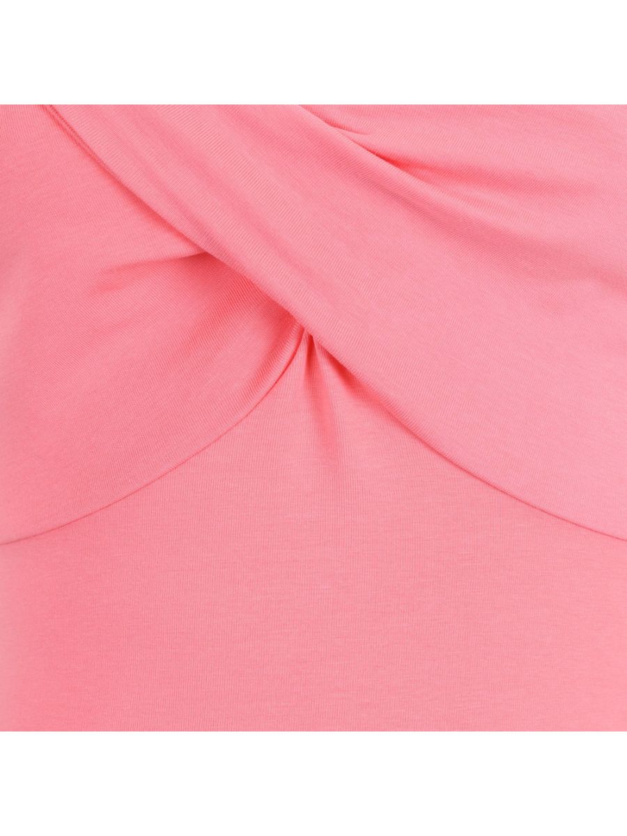 Banned Retro Wrap Front Strappy Vintage Twist Tank Top Coral