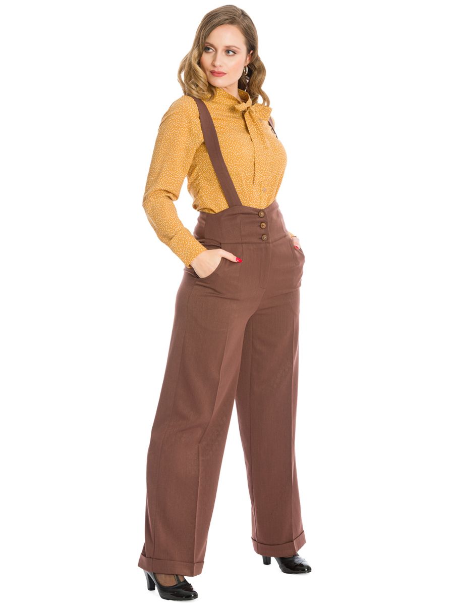 HER FAVOURITES TROUSER-Brown