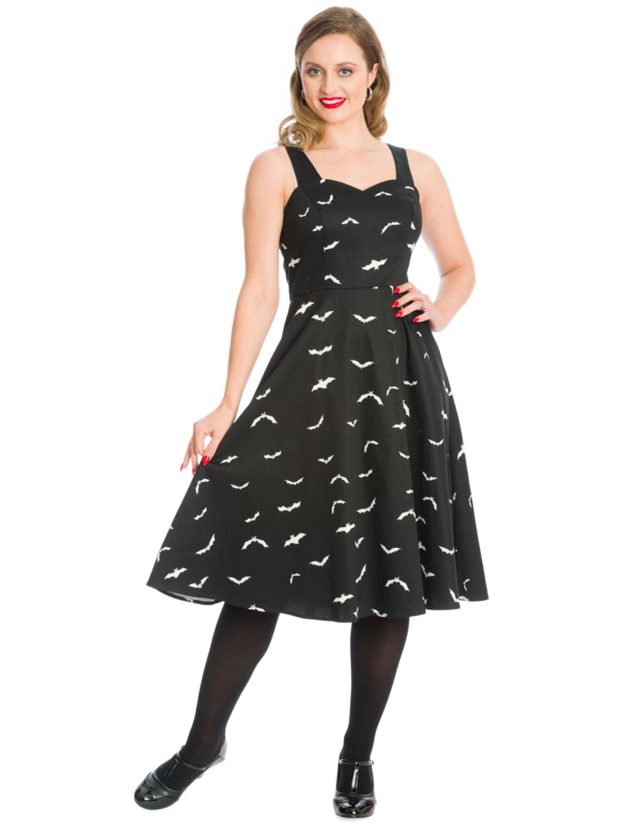 SHES BATTY FOR YOU SWING DRESS-Black