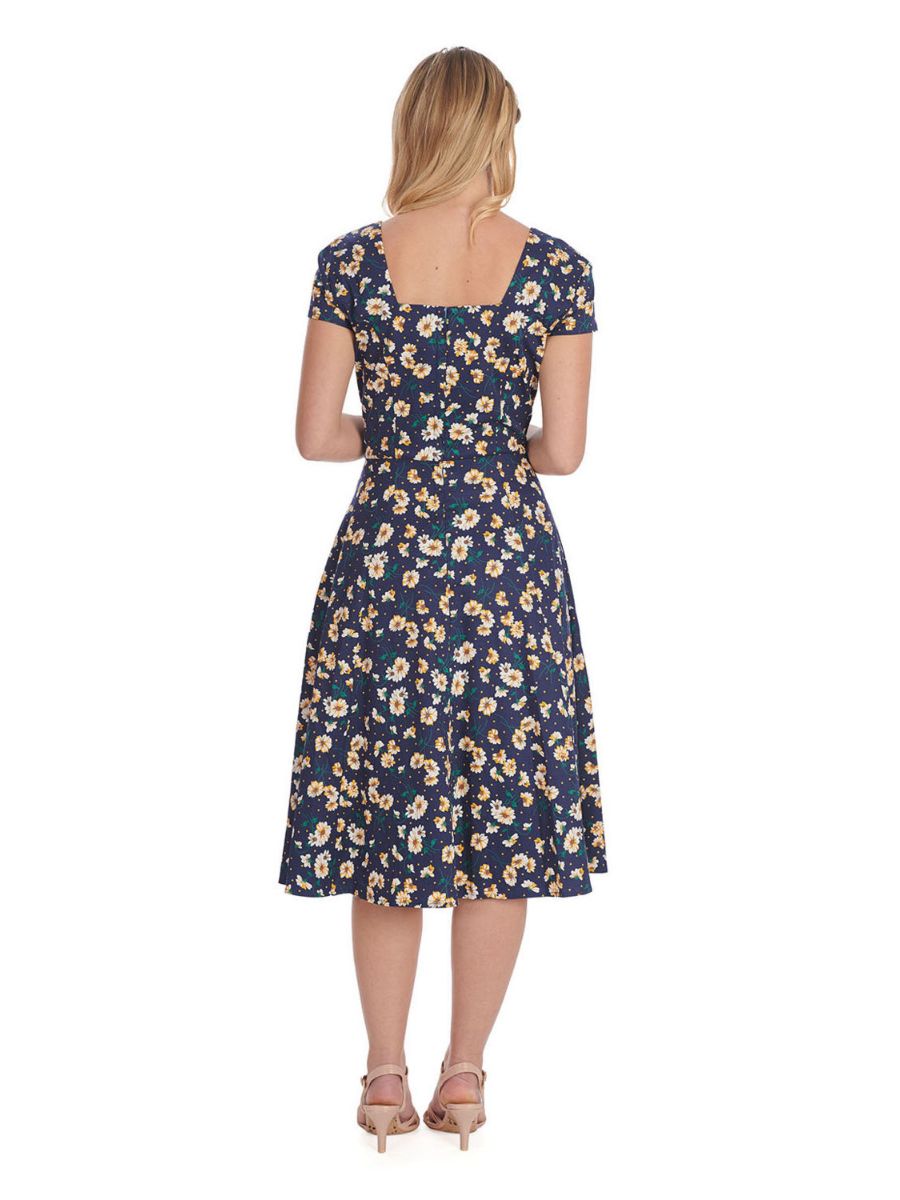 WILDFLOWER FIT AND FLARE DRESS
