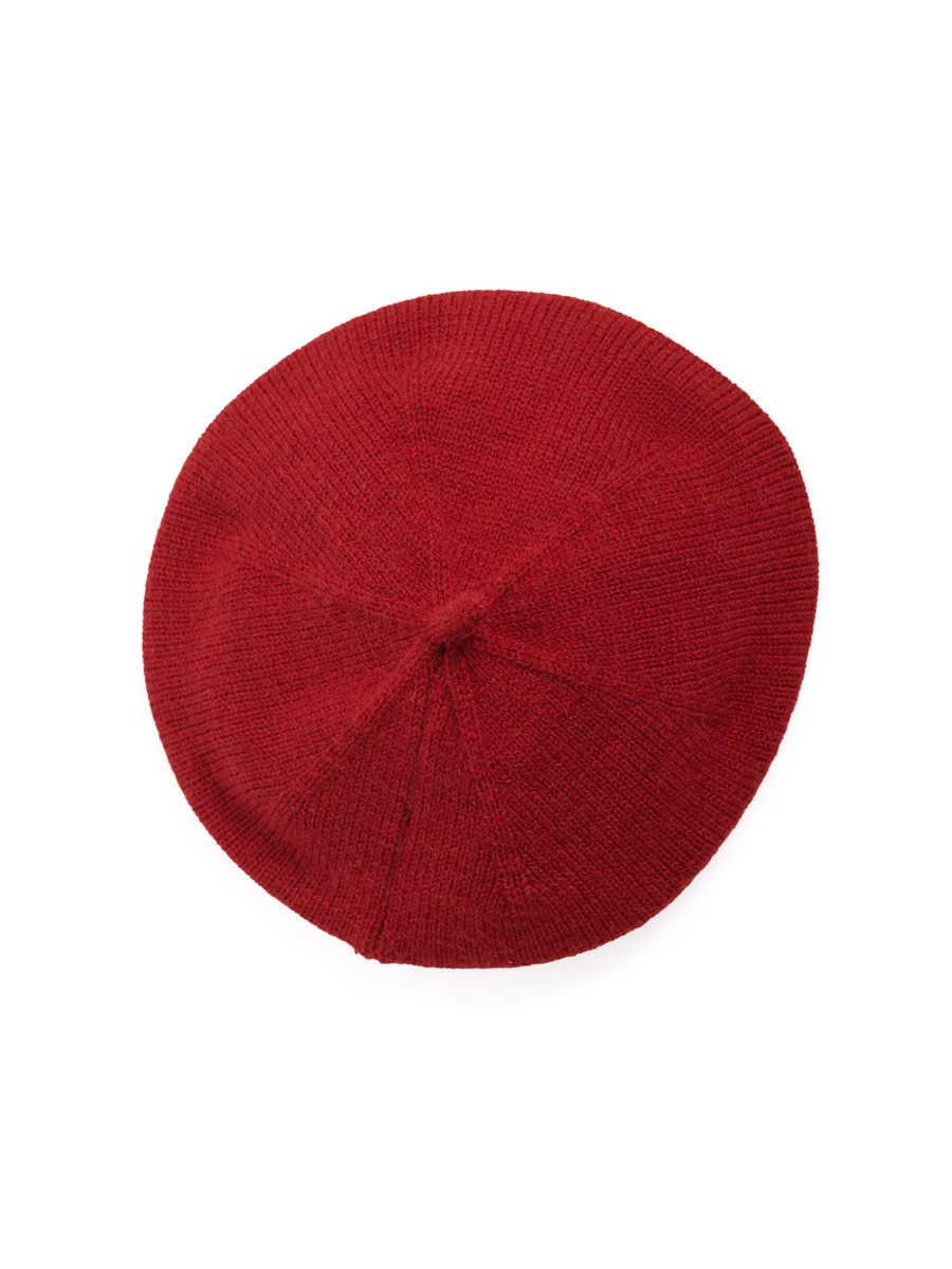 LORELEI KNITTED BERET-Red-One Size