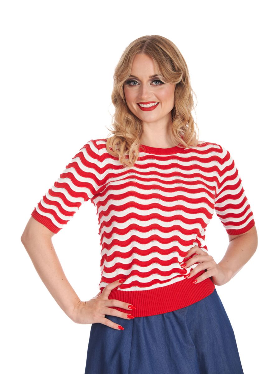 CATCHING WAVES JUMPER Red