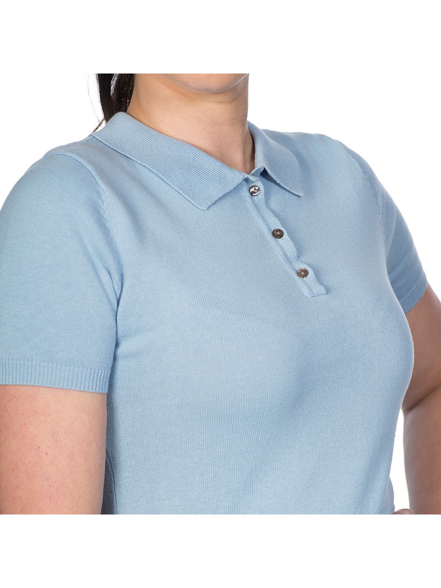 Banned Retro 1950's Summer Polo Girl Vintage Top Blue