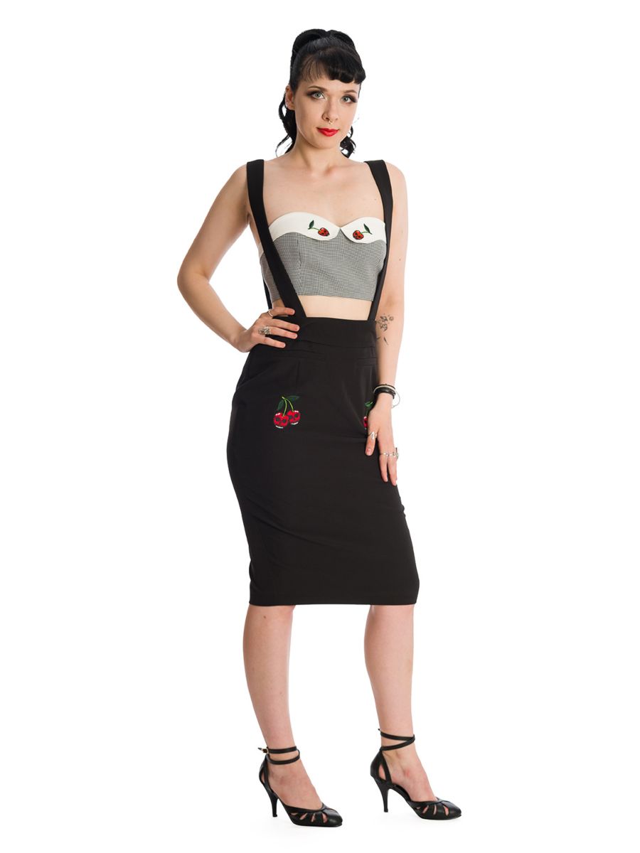 High Waist Button Front Plus Size Nautical Pin-up Pencil Skirt U.S.A (Red)  - Walmart.com