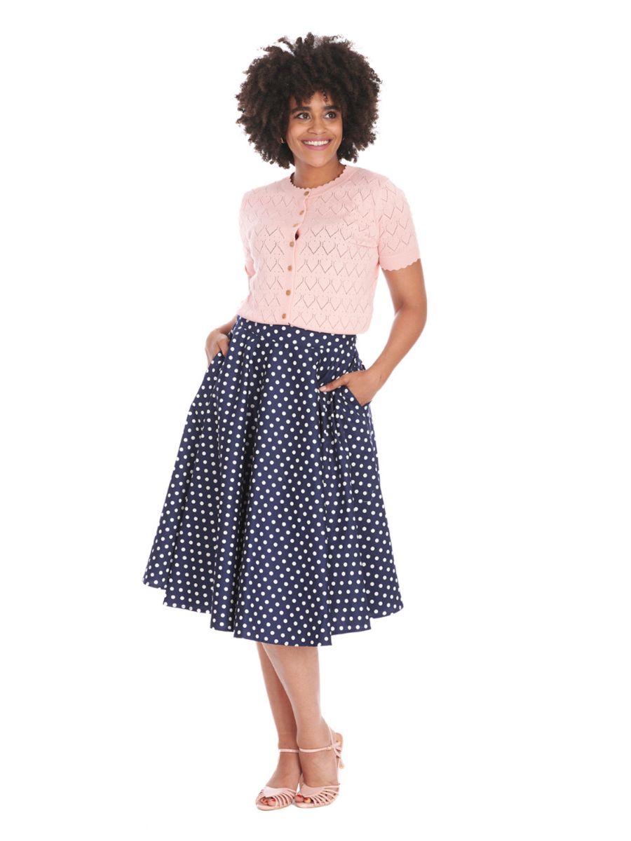 DOT DAYS SWING SKIRT Navy