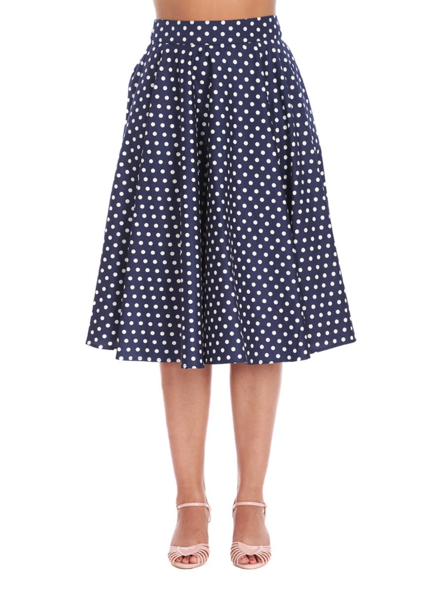 DOT DAYS SWING SKIRT Navy