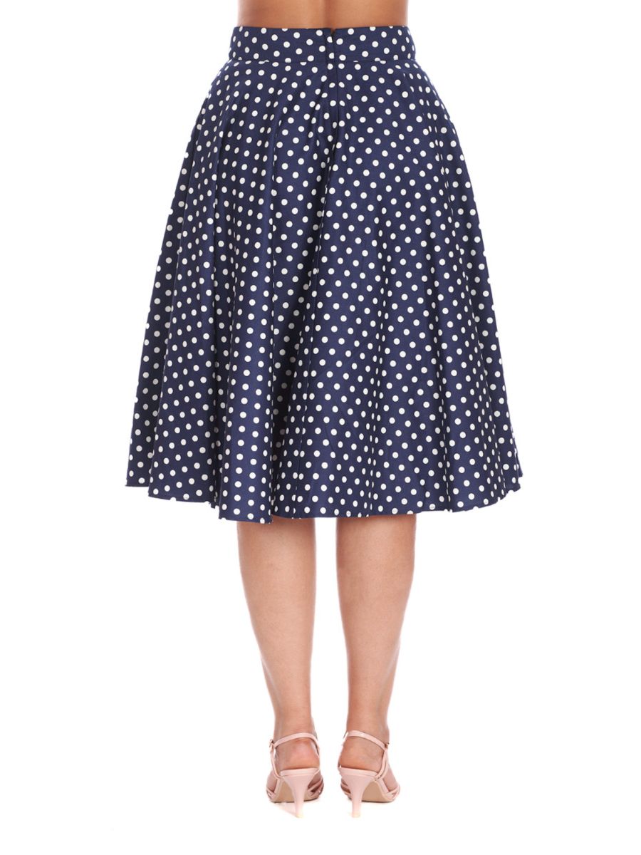 DOT DAYS SWING SKIRT Navy