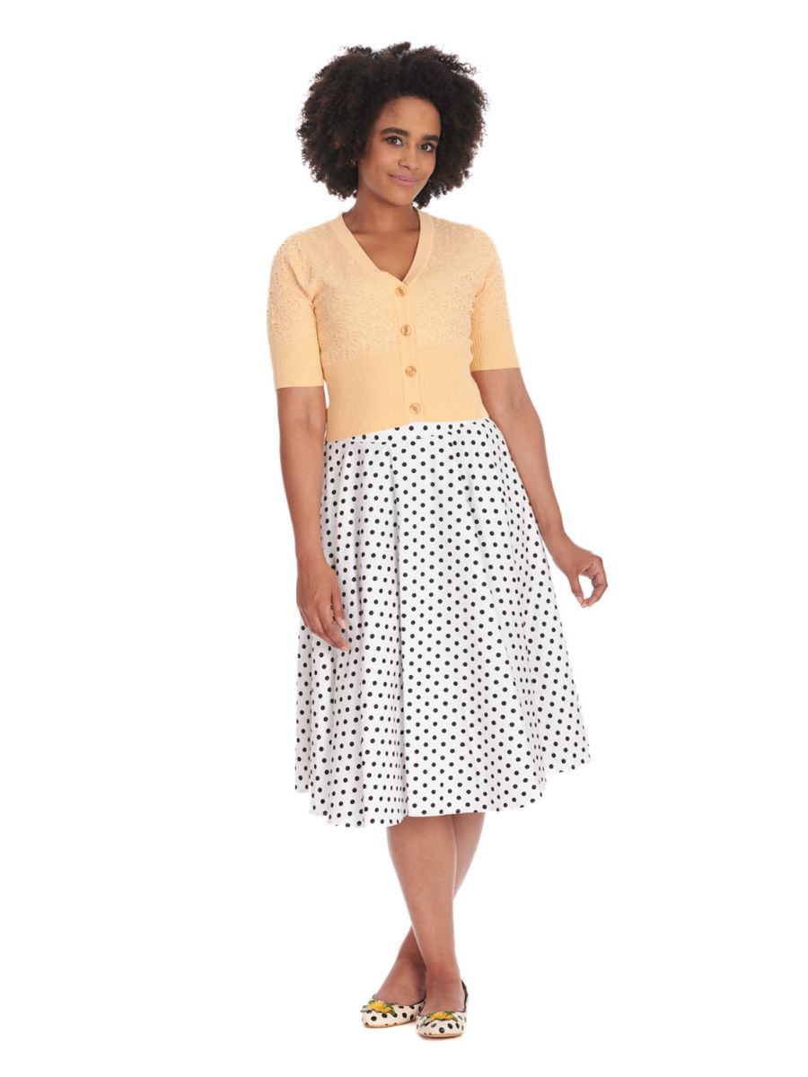 LOVE HEART CARDIGAN Yellow