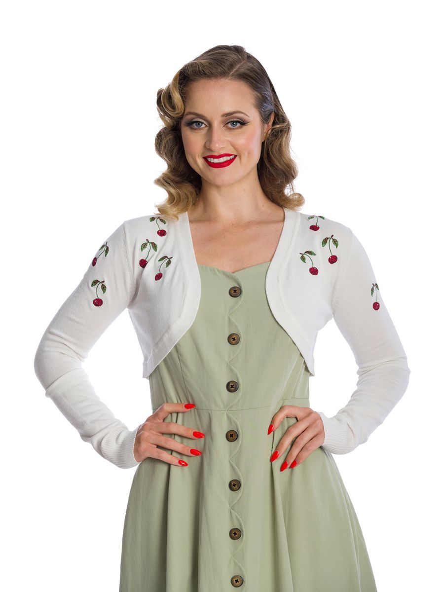 Banned Retro Summer Berry Emma Bolero Off White