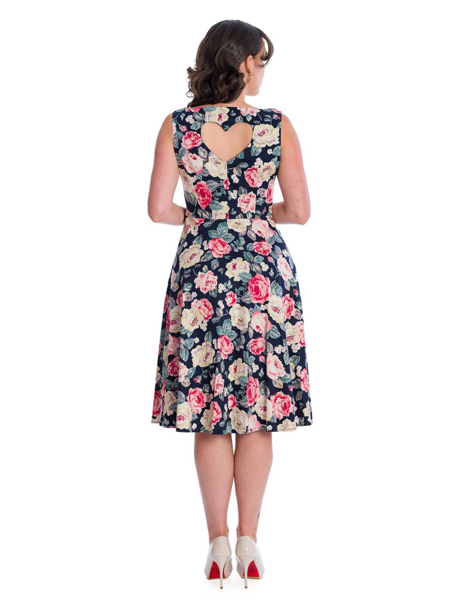 Banned Retro Rose Bloom Lady Jane Swing Dress