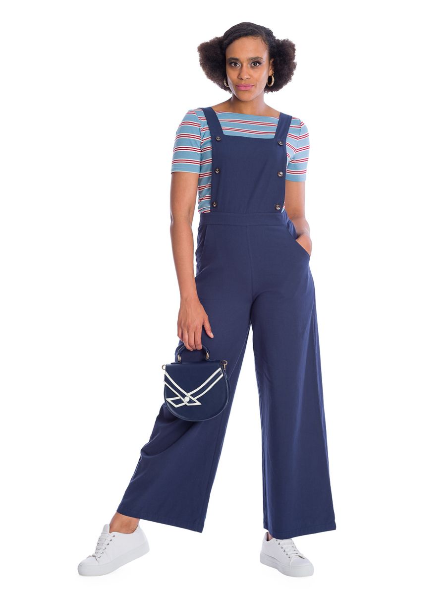 Banned Retro Navy Starboard Playsuit